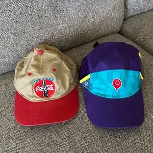 Vintage Y2K Coca-Cola and airhead hat